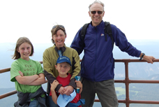 Family on Mt. Washburn in Yellowstone